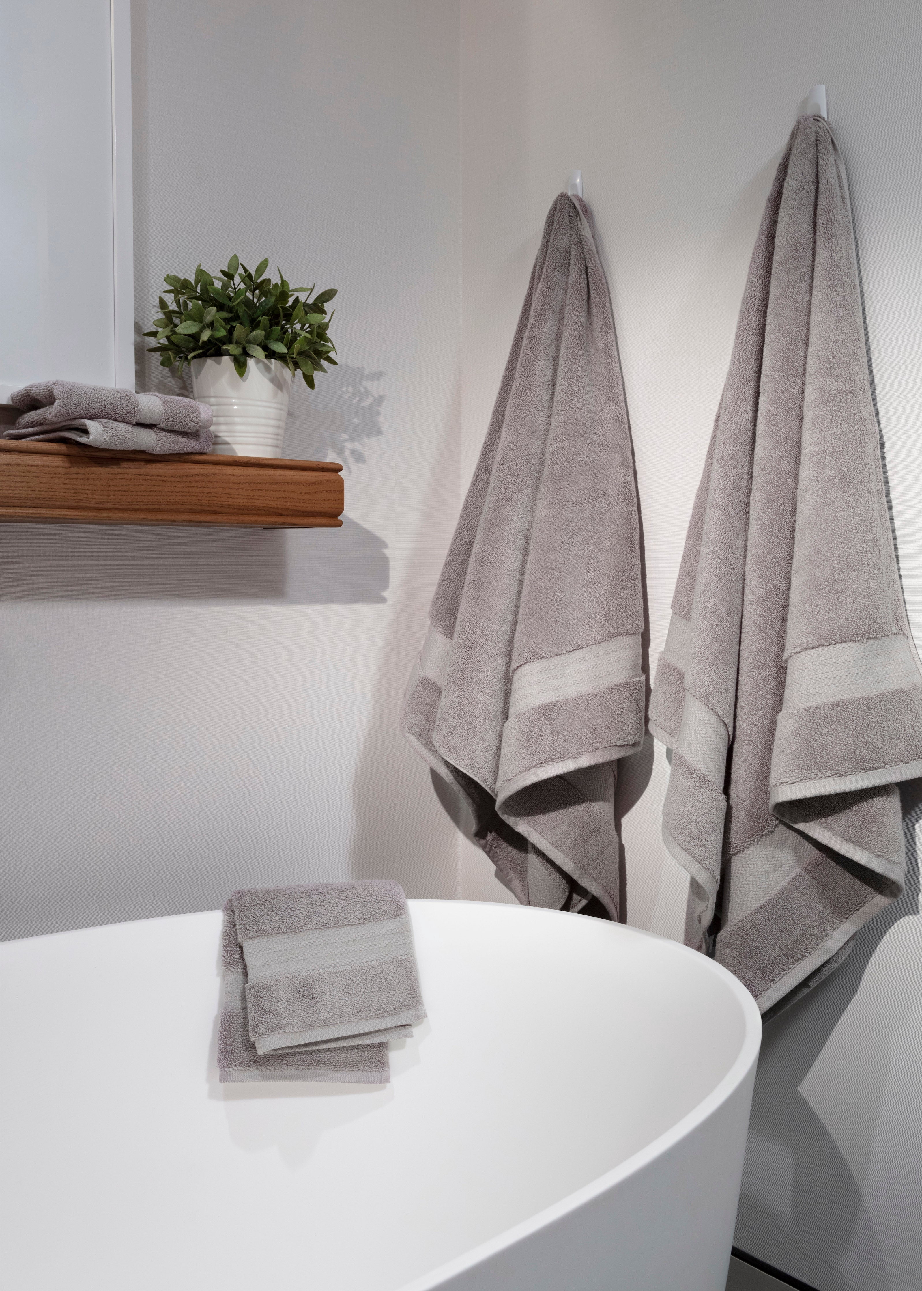Fabdreams 100% Organic Cotton Bath Towels Set of 6 (2 Bath Towels, 2 Hand Towels & 2 Wash Cloths), 700 GSM, GOTS Certified (Dark Gray)
