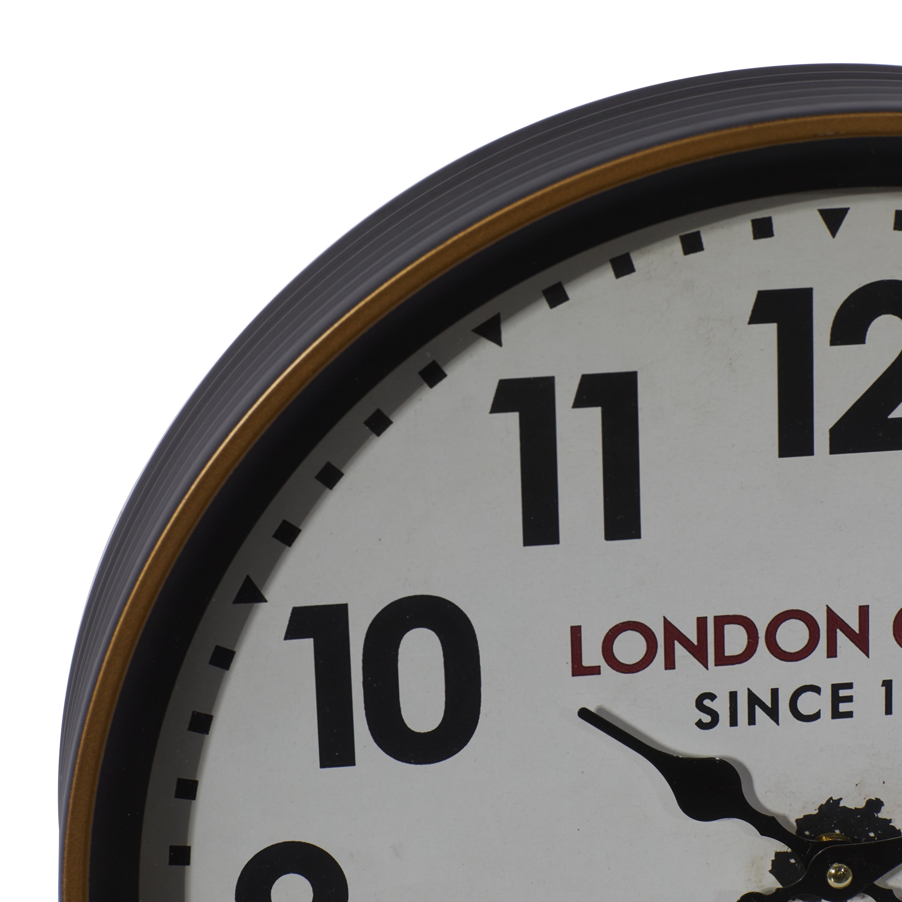 DecMode 16" White Metal Wall Clock