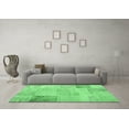 thumbnail image 3 of Ahgly Company Indoor Round Patchwork Emerald Green Transitional Area Rugs, 3' Round, 3 of 4