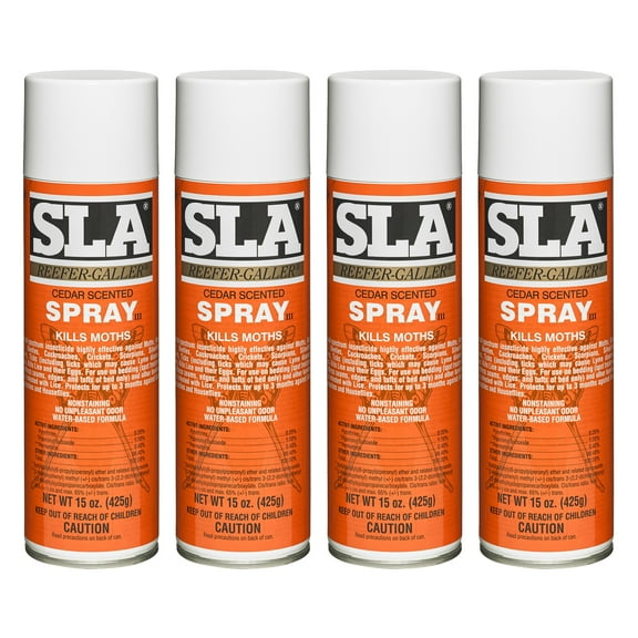 (4 Pack) Reefer-Galler SLA Cedar Scented Spray, Moth Repellent Spray, 15 oz