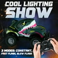 thumbnail image 4 of PayUSD Remote Control Car, RC Cars Toys for Kids Lighted Monster Truck Dinosaur Toy RC Cars 4-12 Year Old Boys Birthday Gift for Christmas 8km/h 27Mhz 1:20 Shark Gray, 4 of 8