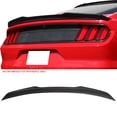 thumbnail image 2 of Ikon Motorsports Compatible with 15-23 Ford Mustang Coupe H Style High Kick V Trunk ABS Spoiler Matte Black, 2 of 7