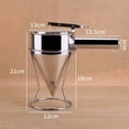 thumbnail image 2 of Stainless Steel Hand-Held Funnel Dispenser Octopus Pellets Funnel Tool Hand-Held Mixing Batter Separator, 2 of 5