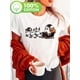thumbnail image 1 of Women's Halloween Print T-Shirt - Soft 100% Short Sleeve Crew Neck Top, Casual Holiday Graphic Tee with Witch Hats & Pumpkins Design, Perfect for Festivities, Seasonal Fashion | Halloween Themed, 1 of 6