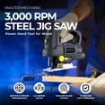 thumbnail image 3 of Master Mechanic 6.5 Amp 3,000 RPM Jig Saw Power Hand Tool for Wood, Gray, 3 of 7