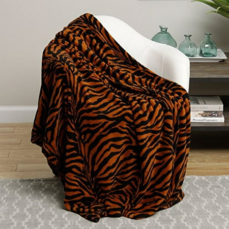 zebra print plush blanket