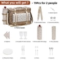 thumbnail image 4 of Cesta de Picnic G GOOD GAIN para 2 personas con Manta y Enfriador Aislado, 4 of 7