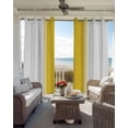 thumbnail image 4 of Yellow Geometric Blackout Curtains 63 Inches Long for Bedroom, Modern Striped Abstract Art Aesthetics Thermal Insulated Room Darkening Black Out Window Curtain Panels Grommet Drapes for Living Room, 4 of 8