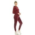 thumbnail image 4 of White Mark Women's 2 Piece Velour Tracksuit Set, 4 of 5