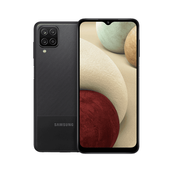 Restored AT&T SAMSUNG Galaxy A12 32GB Unlocked / GSM Unlocked Smartphone - Black (Refurbished)