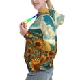 thumbnail image 2 of Lsque Field Style Bicycle Young Sunflower Pattern Casual Women's Hoodie,Hooded Sweatshirt with Kangaroo Pocket,Pullover Hoodie with Eye-catching Drawstrings-Large, 2 of 7