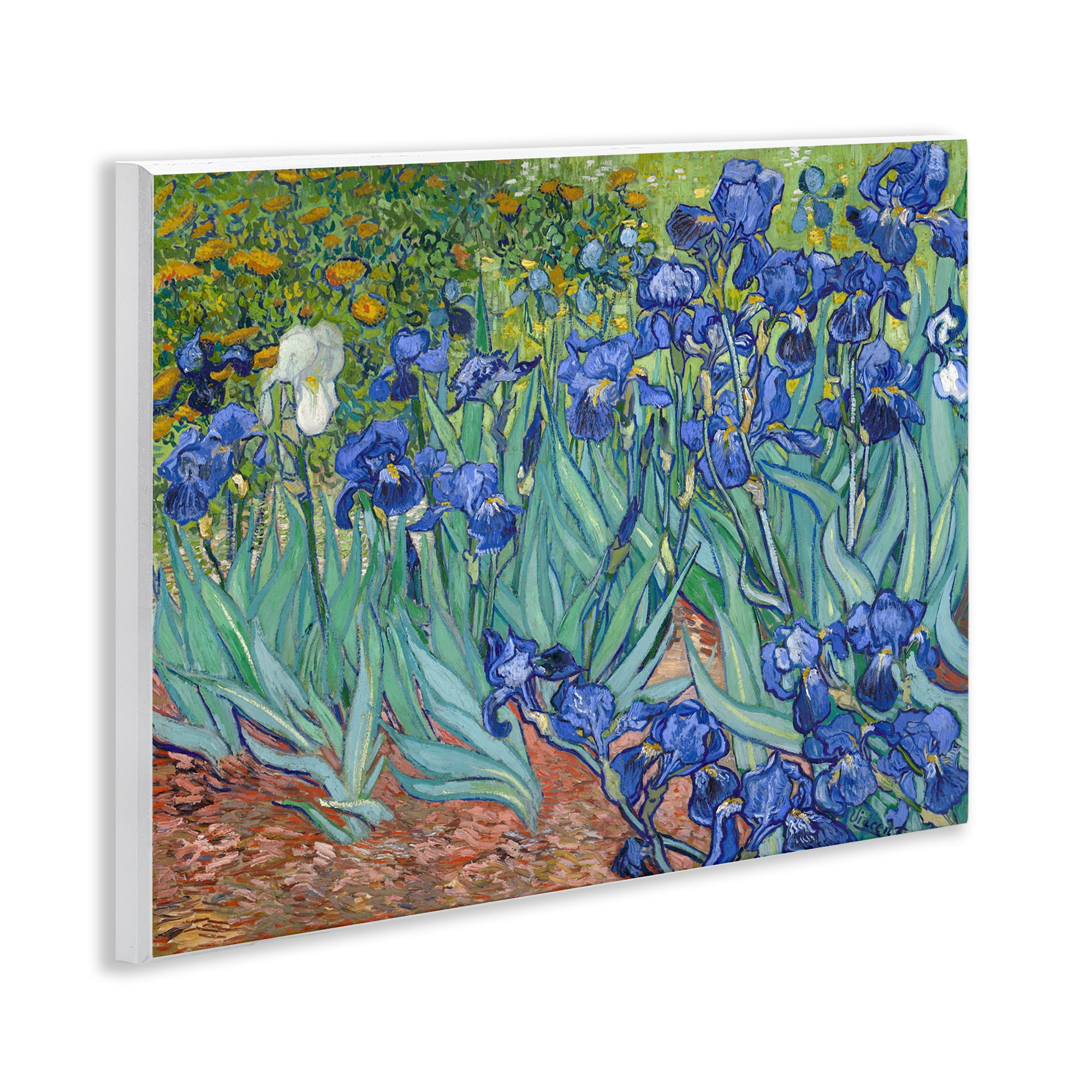 Stupell Industries Classic Van Gogh Irises Plants & Flowers Painting Unframed Art Print Wall Art, 14 x 11