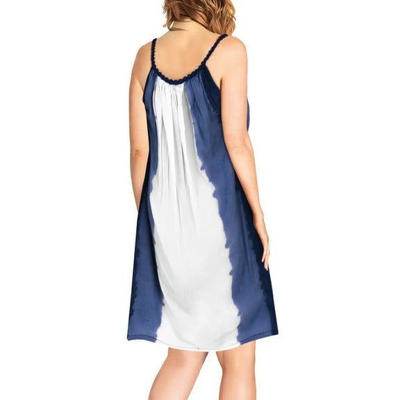 HAPPY BAY Women's Summer Loose Tanks Spaghetti Strap Sundresses L-XL Frost, Tie Dye