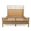 thumbnail image 2 of Monterey Solid Wood Tan Coastal Modern Queen Bed, 2 of 13