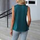 thumbnail image 2 of TaTaai Womens Casual Satin Top Sleeveless Round Neck Pleated Blouse Loose Fit Silky Cami Dressy Evening Wear Gift, 2 of 7