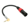 thumbnail image 2 of Cable TRS macho a XLR macho Cable auxiliar de micrófono estéreo de 90 grados para computadoras MP3 DVD1m, 2 of 8