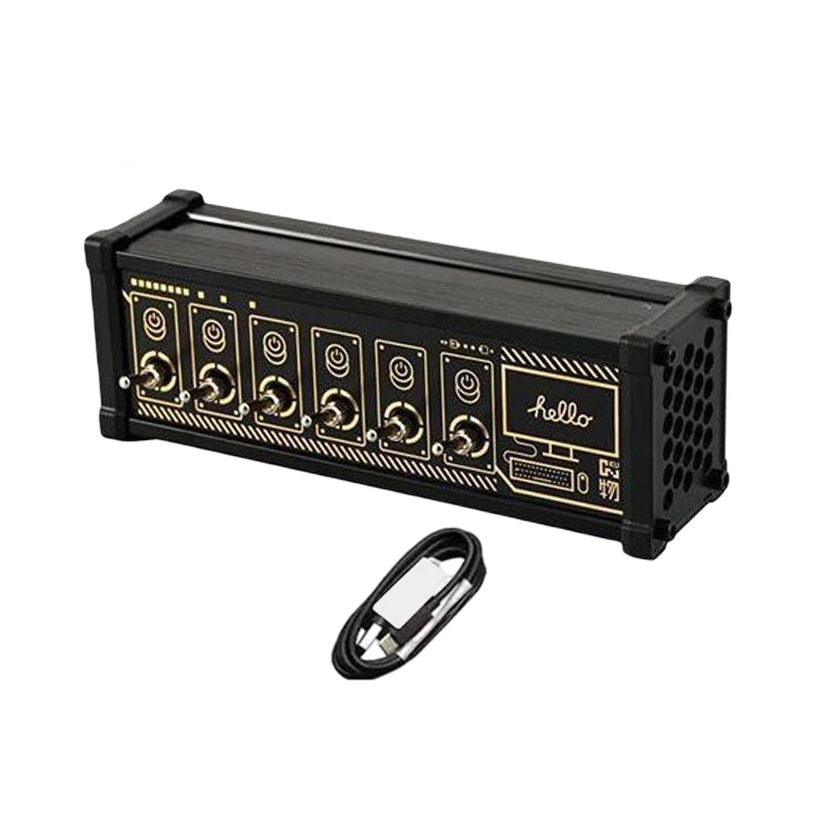 Portable 6 Port USB Hub Computer Accessory with Individual Control Switches Good Classic