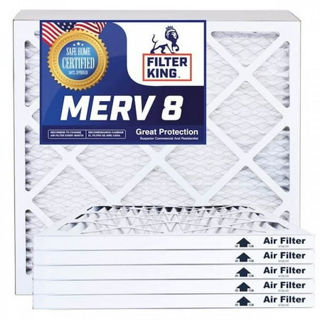 

25x25x1 Air Filters - Merv 8 - Actual Size 24.5x24.5x1 - 4 Pack