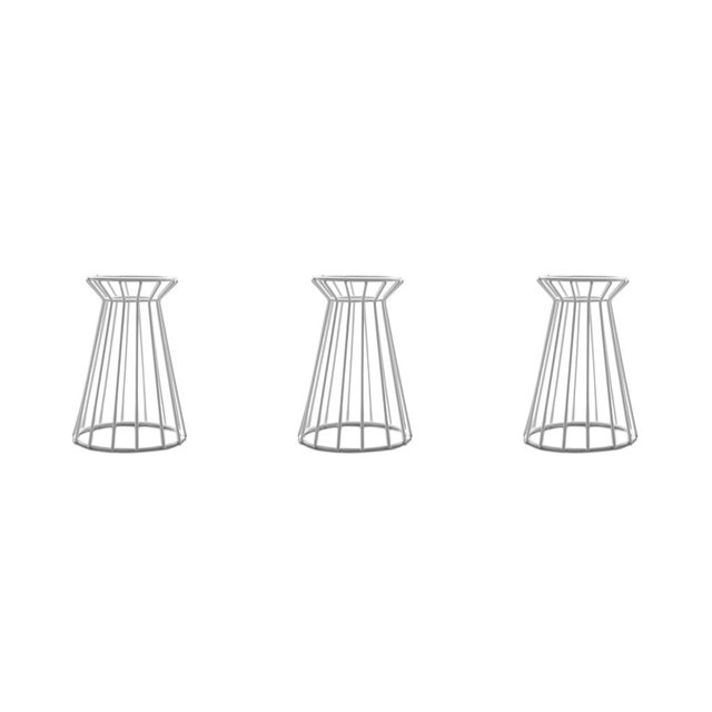 Ounissouiy Estante para plantas de aire, soporte de , soporte decorativo, organizador de macetas para verduras, estantería, , arte interior, Blanco 3Conjunto