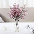 thumbnail image 2 of 6 Pcs Artificial Flowers Fake Babys Breath Bouquet Bulk Faux Gypsophila Flowers Real Touch Silk Flower for Home Office Kitchen Restaurant Centerpieces Wedding Table Party Decoration (Pink), 2 of 7