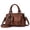 Dark Brown, variant on Satchel Handbags for Women Crossbody Tote Bags Medium Purse Top Handle Vegan Leather Shoulder Bag with Pendant