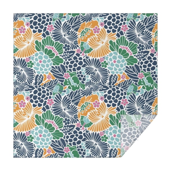 Pioneer Flower Floral Print Pattern Square Tablecloth,Waterproof Square Table Cover,Wipeable Spillproof Washable Table Cover for Home Kitchen Party Decor 42"X42"(107x107cm)