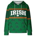 thumbnail image 4 of St Patricks Day Sweatshirt for Women Funny Shamrock Print Hoodie Casual Cute St. Patrick's Day Long Sleeve Shirt, 4 of 5