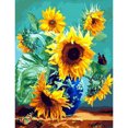 thumbnail image 1 of Cuadros Decorativos Kit de pintura por números Girasol Cuadro digital pintado a mano sin marco Wdftyju embutido en tela, 1 of 9