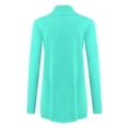 thumbnail image 3 of MBJ WSK904 Womens Open Front Draped Knit Shawl Cardigan S MINT, 3 of 3