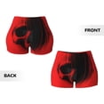 thumbnail image 5 of Lsque Minimalist Skull Red Pattern High Waisted Biker Shorts for Women-Tummy Control Fitness Athletic Workout Running Yoga Gym Shorts,Moisture-Wicking-XX-Large, 5 of 9