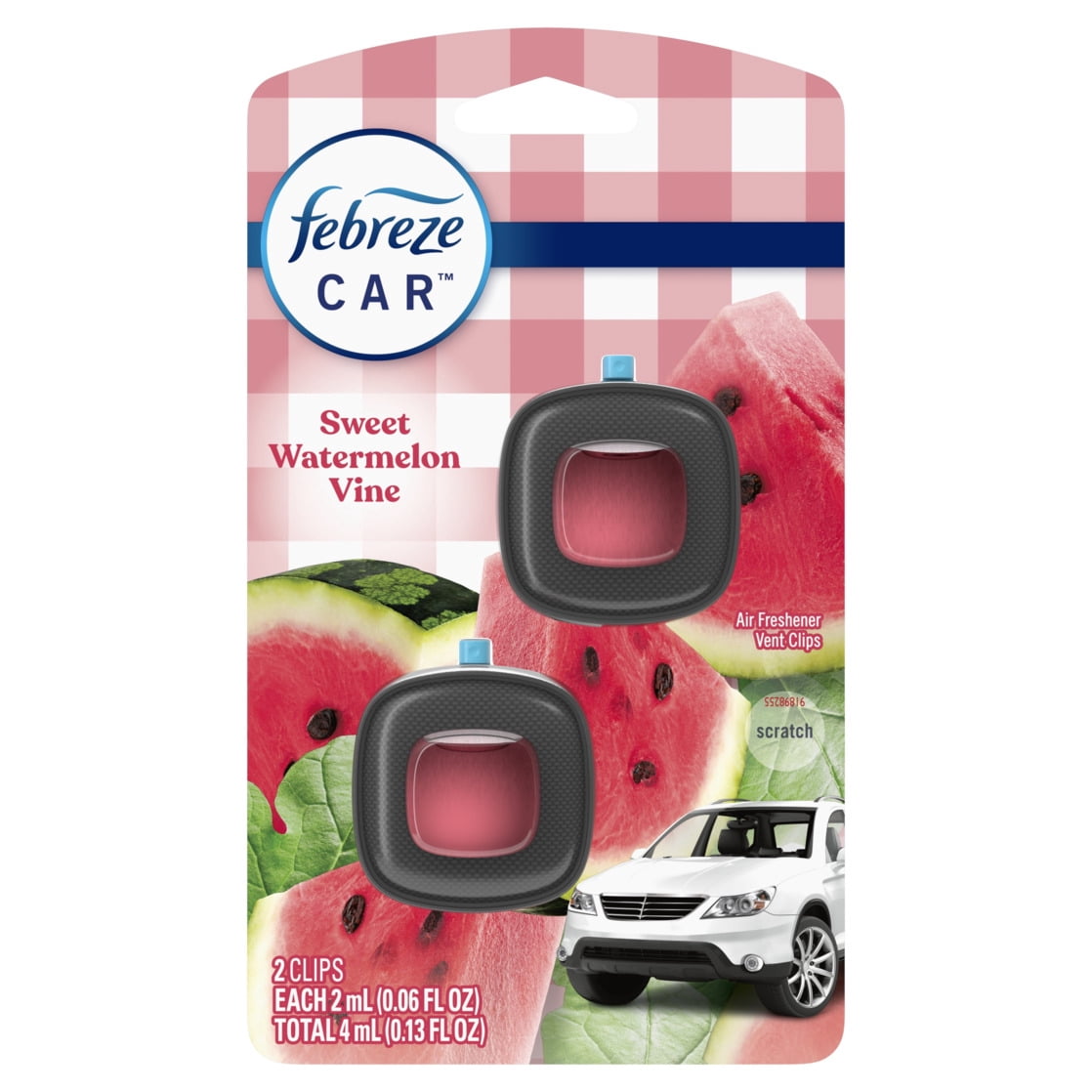 Febreze Car Vent Clip Air Fresheners, Sweet Watermelon Vine Scent  display picture 1