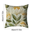 thumbnail image 3 of Antqov Embroidered Throw Pillow Covers 18x18" Cute Sunflower Spring Decorative Pillowcases Square Floral Pillow Cushion Cases for Home Bedroom Living Room Decor, 3 of 6