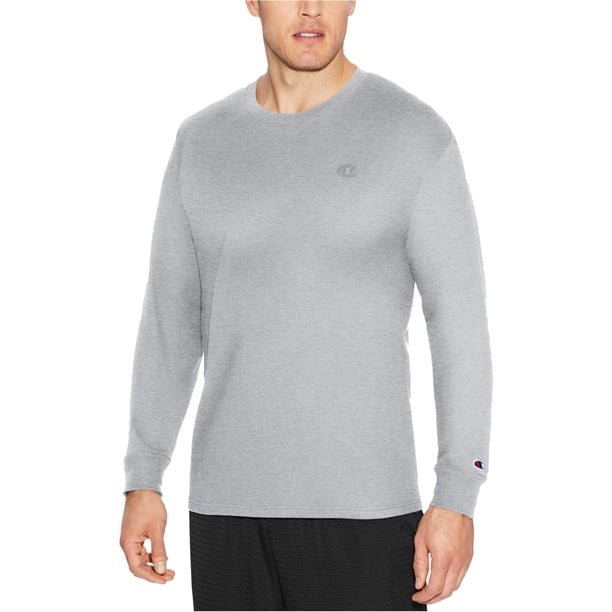 Champion LS Camiseta básica para hombre, gris, extragrande Champion Camiseta básica