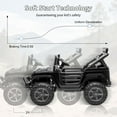 thumbnail image 2 of 24V Kids Electric Ride-on Car, 2-Seater Off-Road Vehicle with Bluetooth Music, 3 Speeds, Spring Suspension, LED Lights & Parental Remote - Electric Toy Car for Children Ages 3-8, Black, 2 of 9