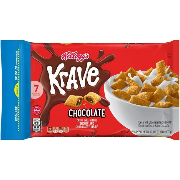 Kellogg's Krave Chocolate Cold Cereal, 32 oz - Walmart.com