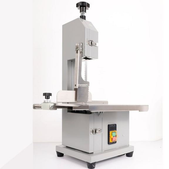 Stainless Steel Countertop Bone Sawing Machine, Frozen Meat Cutter with 6 Blades for Bone,Frozen Beef, Steel Meat Cutting Machine With Work beach 19" x 14"