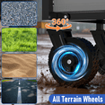 thumbnail image 2 of Yacona Wagons Carts Foldable, 450 lb Capacity Folding Wagon Cart with Wheels for Camping, Garden, Shopping, Gray, 2 of 10