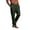 Dark Green, variant on Mens Drawstring Pocket Jogger Pajama Pants Lightweight Lounge Sleep Pants with Tapered Leg Elastic Cuff Relaxed Fit Blue L