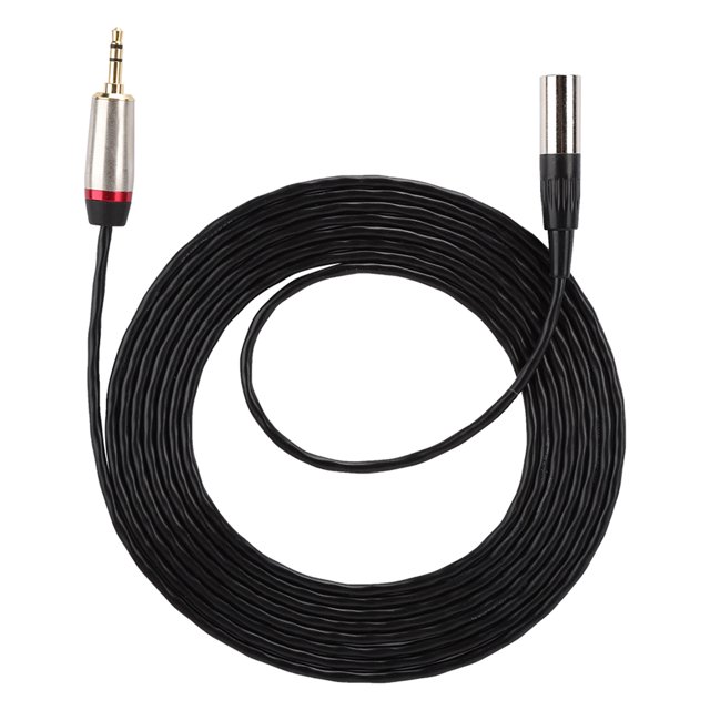 Adaptador de cable de audio macho de 3,5 mm a mini XLR de 3 pines macho para equipos de fotografía de cámara 3 metros