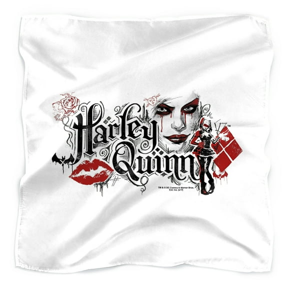 Batman: Arkham Knight Harley Quinn Lips Bandana (21 in x 21 in)