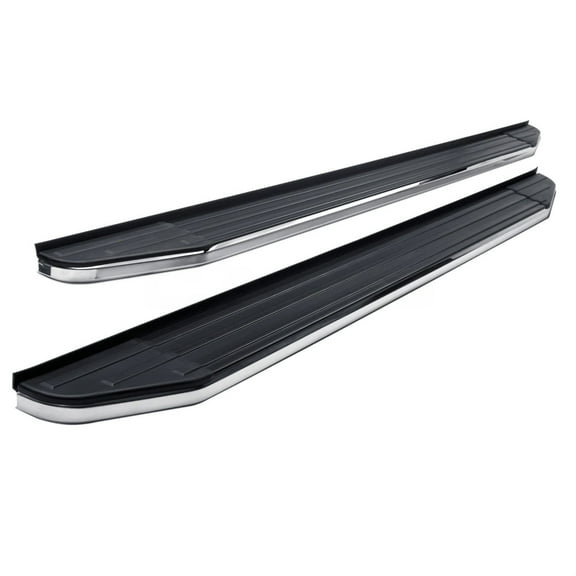 18C TRAVERSE/ENCLAVE STX100 RUNNING BOARDS BLACK/STAINLESS TRIM