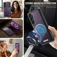 thumbnail image 6 of CaseMe Wallet Case for Samsung Galaxy A57 5G, 2-in-1 PU Leather【RFID Blocking】Flip Card Holder Stand Shockproof Magnetic Detachable Cover for Samsung Galaxy A57 5G 6.7",Purple,For Galaxy A57 5G, 6 of 11