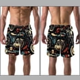 thumbnail image 3 of luoweisi Men's Beach Shorts Quick Dry Swim Trunks with Mesh Lining Motorcycle L, 3 of 5