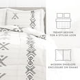 thumbnail image 3 of Noble Linens 2-Piece Gray Urban Stitch Print Comforter Set, Twin/TwinXL, 3 of 10