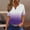 Purple, variant on Rvasteizo Women Solid V Neck Medium Short Sleeve Tops Casual Daily Tee