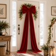 thumbnail image 6 of Christmas Burgundy Velvet Bows Giant Pre-Tied Vintage Christmas Tree Bows for Wedding Holiday Tree Topper Window Wall Mantle, 6 of 6