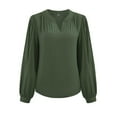 thumbnail image 5 of Women's Slim Fit V Neck Top | Solid Color Long Sleeve | Autumn/Winter | Flattering | Versatile Style Sexy Shirts for Women plus Size Crop Top plus Size Shirts for Women 2x plus Size Flattering Tops, 5 of 8