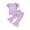 Purple, variant on SUXIAN Girls Summer Short Sleeve Prints Tops and Pants 2PCS Outfits Clothes Set for Children Clothes Breathable 2 Piece Outfit Purple 24M