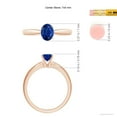 thumbnail image 3 of ANGARA Natural Tapered Shank Oval Solitaire Sapphire Ring in 14K Rose Gold for Women (Size-7x5mm) | September Birthstone, Birthday, Anniversary, Jewelry Gift for Women | Natural Blue Sapphire Ring, 3 of 8