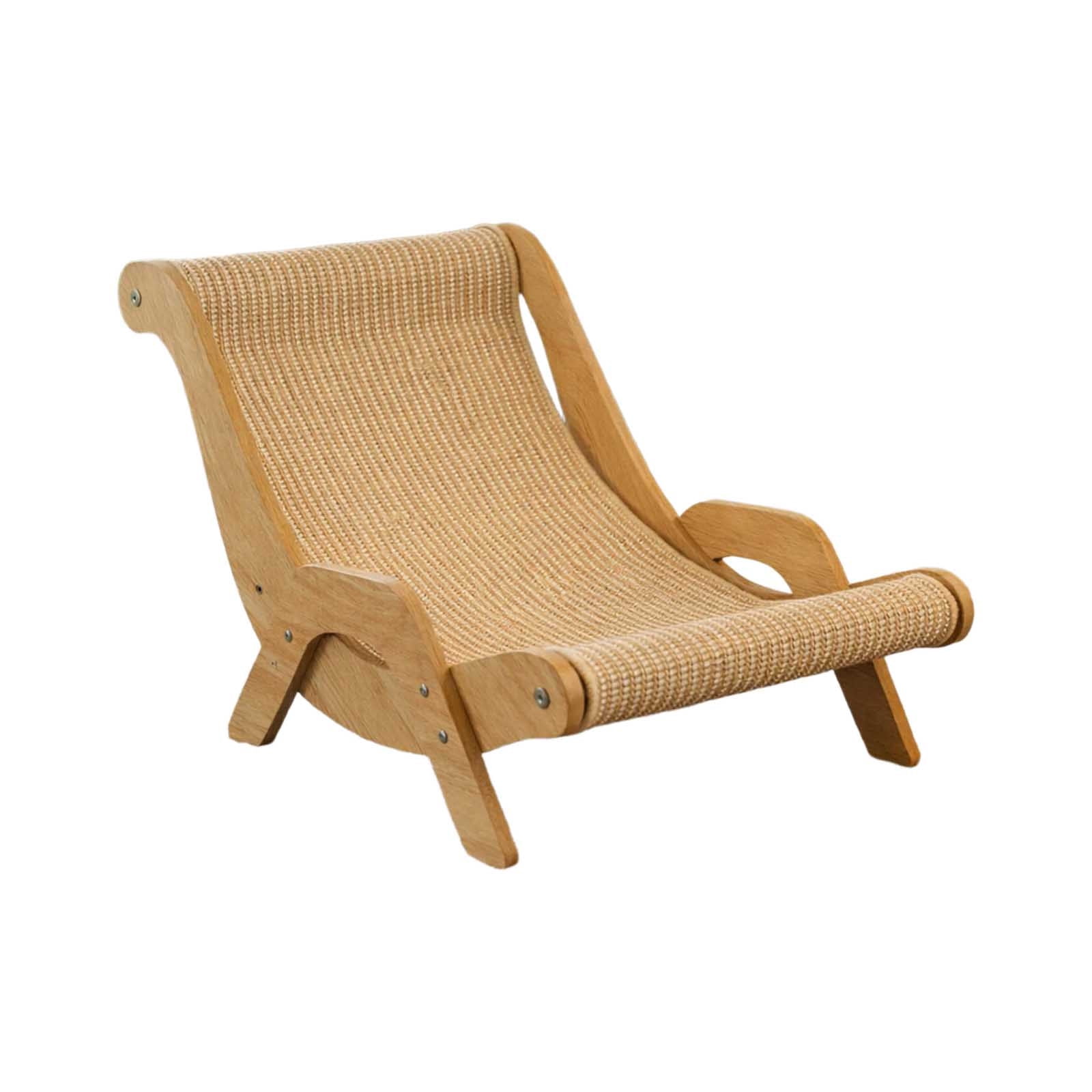 Cat Recliner Scraper Board, Free 1 Automatic Moving Pet Toy， 2026 New 2 in 1 Cats Scratcher Bed Scratch Resistant & Low Lint, Wooden Cats Sofa Bed with Replaceable Cat Scratching Suitable for Cats